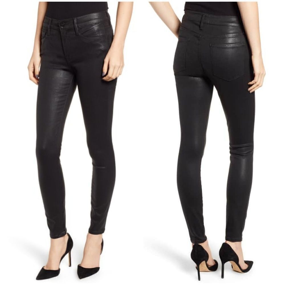FRAME Le Skinny de Jeanne Noir Coated Size 27